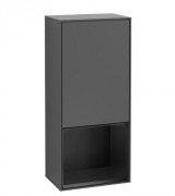 Шафка для ванної Villeroy & Boch Finion 41,8х93,6х27 см петлі зліва з підсвічуванням МДФ антрацит матовий лак/чорний матовий лак F540PDGK