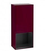 Шафка для ванної Villeroy & Boch Finion 41,8х93,6х27 см петлі зліва з підсвічуванням МДФ півонія матовий лак/чорний матовий лак F540PDHB