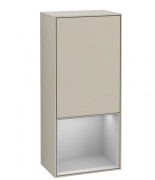 Шафка для ванної Villeroy & Boch Finion 41,8х93,6х27 см петлі зліва з підсвічуванням МДФ пісок матовий лак/світло-сірий матовий лак F540GJHH