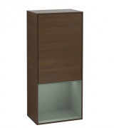 Шафка для ванної Villeroy & Boch Finion 41,8х93,6х27 см петлі зліва з підсвічуванням ДСП шпон волоського горіха/оливковий матовий лак F540GMGN