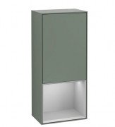 Шафка для ванної Villeroy & Boch Finion 41,8х93,6х27 см петлі зліва з підсвічуванням МДФ оливковий матовий лак/світло-сірий матовий лак F540GJGM