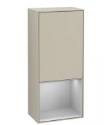 Шкафчик для ванной Villeroy & Boch Finion 41,8х93,6х27 см петли слева с подсветкой МДФ песок матовый лак/светло-серый матовый лак F540GJHH