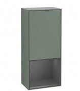 Шафка для ванної Villeroy & Boch Finion 41,8х93,6х27 см петлі зліва з підсвічуванням МДФ оливковий матовий лак/антрацит матовий лак F540GKGM