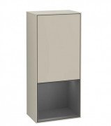 Шафка для ванної Villeroy & Boch Finion 41,8х93,6х27 см петлі зліва з підсвічуванням МДФ пісок матовий лак/антрацит матовий лак F540GKHH