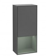 Шафка для ванної Villeroy & Boch Finion 41,8х93,6х27 см петлі зліва з підсвічуванням МДФ антрацит матовий лак/оливковий матовий лак F540GMGK