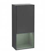 Шафка для ванної Villeroy & Boch Finion 41,8х93,6х27 см петлі зліва з підсвічуванням МДФ темно-синій матовий лак/оливковий матовий лак F540GMHG