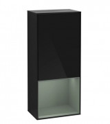 Шафка для ванної Villeroy & Boch Finion 41,8х93,6х27 см петлі зліва з підсвічуванням МДФ глянсовий чорний лак/оливковий матовий лак F540GMPH