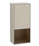 Шафка для ванної Villeroy & Boch Finion 41,8х93,6х27 см петлі зліва з підсвічуванням МДФ пісок матовий лак/шпон волоського горіха F540GNHH