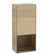 Шафка для ванної Villeroy & Boch Finion 41,8х93,6х27 см петлі зліва з підсвічуванням ДСП шпон дуба/шпон волоського горіха F540GNPC