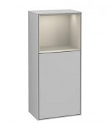 Шафка для ванної Villeroy & Boch Finion 41,8х93,6х27 см петлі зліва з підсвічуванням МДФ світло-сірий матовий лак/пісок матовий лак F520HHGJ