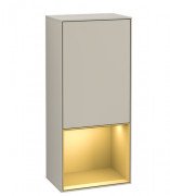 Шафка для ванної Villeroy & Boch Finion 41,8х93,6х27 см петлі зліва з підсвічуванням МДФ пісок матовий лак/золотий матовий лак F540HFHH