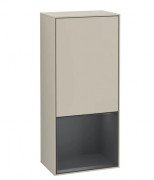 Шафка для ванної Villeroy & Boch Finion 41,8х93,6х27 см петлі зліва з підсвічуванням МДФ пісок матовий лак/темно-синій матовий лак F540HGHH