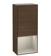 Шкафчик для ванной Villeroy & Boch Finion 41,8х93,6х27 см петли слева с подсветкой ДСП шпон грецкого ореха/песок матовый лак F540HHGN