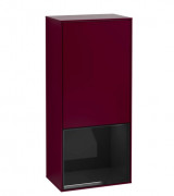 Шкафчик для ванной Villeroy & Boch Finion 41,8х93,6х27 см петли слева с подсветкой МДФ пион матовый лак/глянцевый черный лак F540PHHB