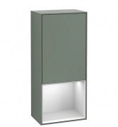 Шкафчик для ванной Villeroy & Boch Finion 41,8х93,6х27 см петли слева с подсветкой МДФ оливковый матовый лак/белый матовый лак F540MTGM