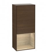 Шкафчик для ванной Villeroy & Boch Finion 41,8х93,6х27 см петли слева с подсветкой ДСП шпон грецкого ореха/шпон дуба F540PCGN