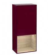 Шкафчик для ванной Villeroy & Boch Finion 41,8х93,6х27 см петли слева с подсветкой МДФ пион матовый лак/шпон дуба F540PCHB