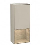 Шафка для ванної Villeroy & Boch Finion 41,8х93,6х27 см петлі зліва з підсвічуванням ДСП пісок матовий лак/шпон дуба F540PCHH