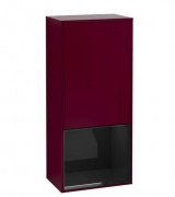 Шкафчик для ванной Villeroy & Boch Finion 41,8х93,6х27 см петли слева с подсветкой МДФ пион матовый лак/глянцевый черный лак F540PHHB