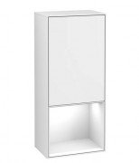Шафка для ванної Villeroy & Boch Finion 41,8х93,6х27 см петлі зліва з підсвічуванням МДФ глянсовий білий лак G540GFGF