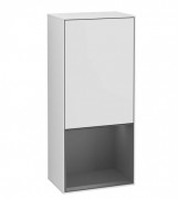 Шафка для ванної Villeroy & Boch Finion 41,8х93,6х27 см петлі зліва з підсвічуванням МДФ білий матовий лак/антрацит матовий лак G540GKMT