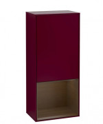 Шафка для ванної Villeroy & Boch Finion 41,8х93,6х27 см петлі зліва з підсвічуванням МДФ півонія матовий лак/шпон волоського горіха G540GNHB