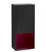 Шкафчик для ванной Villeroy & Boch Finion 41,8х93,6х27 см петли слева с подсветкой МДФ черный матовый лак/пион матовый лак G540HBPD