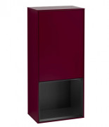 Шафка для ванної Villeroy & Boch Finion 41,8х93,6х27 см петлі зліва з підсвічуванням МДФ півонія матовий лак/чорний матовий лак G540PDHB