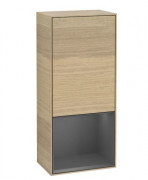 Шафка для ванної Villeroy & Boch Finion 41,8х93,6х27 см петлі зліва з підсвічуванням ДСП шпон дуба/антрацит матовий лак G540GKPC