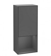 Шафка для ванної Villeroy & Boch Finion 41,8х93,6х27 см петлі зліва з підсвічуванням МДФ антрацит матовий лак G540GKGK