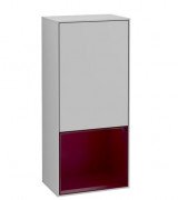 Шафка для ванної Villeroy & Boch Finion 41,8х93,6х27 см петлі зліва з підсвічуванням МДФ світло-сірий матовий лак/півон матовий лак G540HBGJ