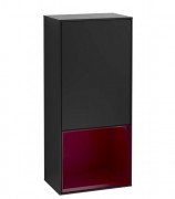 Шафка для ванної Villeroy & Boch Finion 41,8х93,6х27 см петлі зліва з підсвічуванням МДФ чорний матовий лак/півон матовий лак G540HBPD