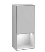 Шафка для ванної Villeroy & Boch Finion 41,8х93,6х27 см петлі зліва з підсвічуванням МДФ світло-сірий матовий лак/білий матовий лак G540MTGJ