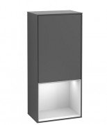 Шафка для ванної Villeroy & Boch Finion 41,8х93,6х27 см петлі зліва з підсвічуванням МДФ антрацит матовий лак/білий матовий лак G540MTGK