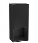 Шафка для ванної Villeroy & Boch Finion 41,8х93,6х27 см петлі зліва з підсвічуванням МДФ чорний матовий лак G540PDPD