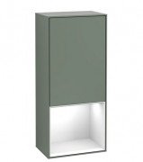 Шафка для ванної Villeroy & Boch Finion 41,8х93,6х27 см петлі зліва з підсвічуванням МДФ оливковий матовий лак/глянсовий білий лак G540GFGM
