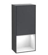 Шафка для ванної Villeroy & Boch Finion 41,8х93,6х27 см петлі зліва з підсвічуванням МДФ темно-синій матовий лак/глянсовий білий лак G540GFHG