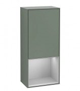 Шафка для ванної Villeroy & Boch Finion 41,8х93,6х27 см петлі зліва з підсвічуванням МДФ оливковий матовий лак/світло-сірий матовий лак G540GJGM