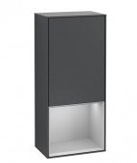 Шафка для ванної Villeroy & Boch Finion 41,8х93,6х27 см петлі зліва з підсвічуванням МДФ темно-синій матовий лак/світло-сірий матовий лак G540GJHG