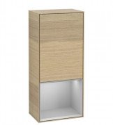 Шафка для ванної Villeroy & Boch Finion 41,8х93,6х27 см петлі зліва з підсвічуванням ДСП шпон дуба/світло-сірий матовий лак G540GJPC