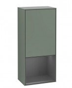 Шафка для ванної Villeroy & Boch Finion 41,8х93,6х27 см петлі зліва з підсвічуванням МДФ оливковий матовий лак/антрацит матовий лак G540GKGM