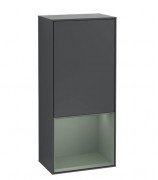 Шафка для ванної Villeroy & Boch Finion 41,8х93,6х27 см петлі зліва з підсвічуванням МДФ темно-синій матовий лак/оливковий матовий лак G540GMHG