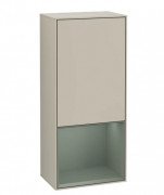 Шафка для ванної Villeroy & Boch Finion 41,8х93,6х27 см петлі зліва з підсвічуванням МДФ пісок матовий лак/оливковий матовий лак G540GMHH