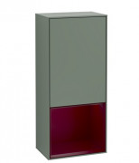 Шафка для ванної Villeroy & Boch Finion 41,8х93,6х27 см петлі зліва з підсвічуванням МДФ оливковий матовий лак/півон матовий лак G540HBGM