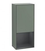 Шафка для ванної Villeroy & Boch Finion 41,8 х93, 6х27 см петлі зліва з підсвічуванням МДФ оливковий матовий лак/темно-синій матовий лак G540HGGM