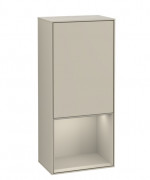 Шкафчик для ванной Villeroy & Boch Finion 41,8х93,6х27 см петли слева с подсветкой МДФ песок матовый лак G540HHHH