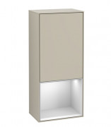 Шафка для ванної Villeroy & Boch Finion 41,8х93,6х27 см петлі зліва з підсвічуванням МДФ пісок матовий лак/білий матовий лак G540MTHH