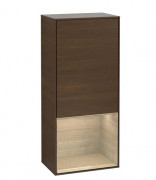 Шафка для ванної Villeroy & Boch Finion 41,8х93,6х27 см петлі зліва з підсвічуванням ДСП шпон волоського горіха/шпон дуба G540PCGN