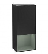 Шафка для ванної Villeroy & Boch Finion 41,8х93,6х27 см петлі зліва з підсвічуванням МДФ чорний матовий лак/оливковий матовий лак G540GMPD