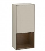 Шафка для ванної Villeroy & Boch Finion 41,8х93,6х27 см петлі зліва з підсвічуванням МДФ пісок матовий лак/шпон волоського горіха G540GNHH